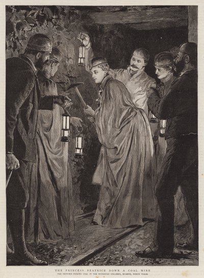 Prinses Beatrice in een Kolenmijn door Robert Barnes